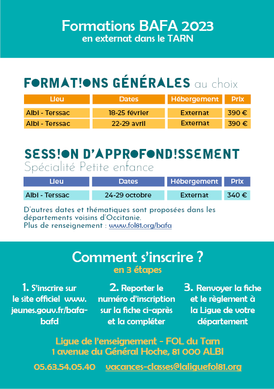 Tous les stages BAFA avec la FOL81